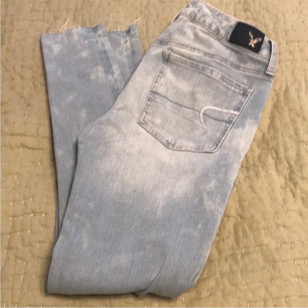 American Eagle Outfitters Women's Light Blue Skinny Fit Denim Jeans